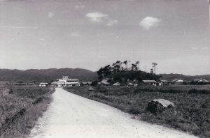 昭和40年代の精華町役場と丸山