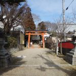 祝園神社前、鳥居が中央に写っている
